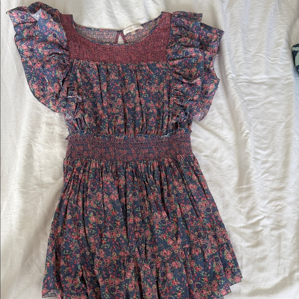 LoveShackFancy Multicolor Floral cotton dress